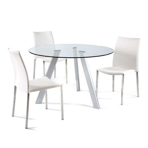 Alphaville Design 300631 Fly Round Dining Table - Clear Glass