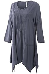 Embroidered Linen/Rayon  Dress