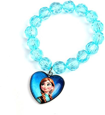 FREE XMAS GIFT Disney Frozen Elsa Anna Charm Beads Bracelet Heart Pendant Bangle