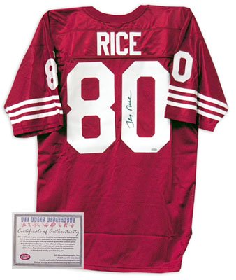 Jerry Rice Autographed Authentic Style San Francisco 49ers Red Jersey