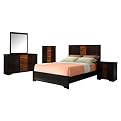 5-pc. Acacia Bedroom Set - Cappuccino/ Cherry (Queen)