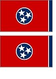 2 Tennessee State Flag Stickers Decal Bumper Window Laptop Phone Auto Boat Wall
