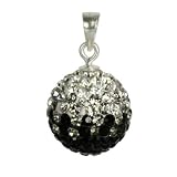 SilberDream Glitzer Anh�nger Swarovski Kristalle schwarz ICE Silber Kettenanh�nger mit Glitzerkristallen f�r Kette oder Halskette GSH001von "SilberDream..."