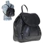 ECHT LEDER Rucksack Damenrucksack LADY BAG Minirucksack Tasche Lederrucksack Schwarz