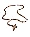 Intercession First Wood Rosary - Made in Brazil (Walnut - 6/8mm Beads