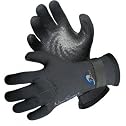 NeoSport Wetsuits Premium Neoprene 3mm Five Finger Glove,Black,Small