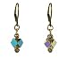 Earrings - E215 - Firepolished Octagonal Bead ~ Vitral Lime
