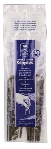 Easy Gardener 814 Landscape Fabric Steel Install Staples - 10 Pack