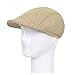 Premium Summer Mesh Golf Ivy Driver Cabby Newsboy Cap Hat, Beige M/L