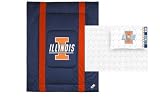 Illinois Fighting Illini NCAA Bedding - Sidelines Comforter and Sheet Set Combo