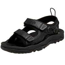 Propet Men's Surf Walker Sandal,Black,11.5 M (US Men's 11.5 D)