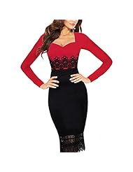 Girls Sexy Polyester Cocktail Long Sleeves Off the Shoulder Lace Bodycon Dress/Club Dress/Evening Dress 