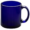 4 PAK: "Almost Unbreakable" 13 oz. Cobalt Blue Glass Coffee Mug: HercuGlass Treated to survive abuse that shatters ordinary glassware.