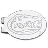 NCAA Florida Gators Laser Etched Silver Plated Money Clip