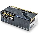 Diamond Gloves Black Advance Nitrile Examination Powder-Free Gloves, 6.3 mil, Heavy Duty, X-Large, 100 Count