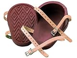 Custom Leathercraft 318 Professional Heavy-Duty Molded Rubber Kneepads W/Leather Straps