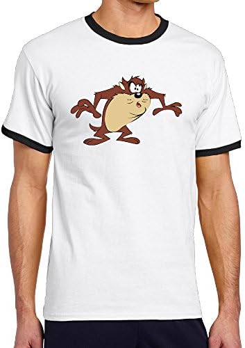 LTJTOT Men's TASMANIAN DEVIL TAZ Looney Tunes Tshirts Black