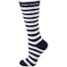 Penn State Nittany Lions Ladies Navy Blue-White Striped Knee-High Socks