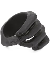 CHRISHABANA "The Jack" Enameled Matte Black Brass Ring