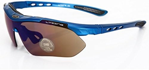 Polarized Sports Sunglasses with 5 Set Interchangeable Lenses for Cycling Hiking Fishing