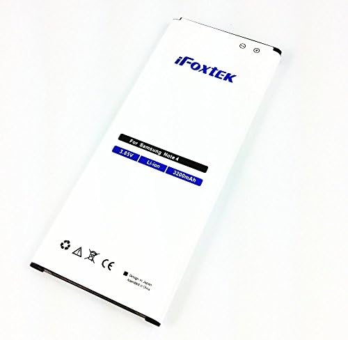 Samsung Galaxy Note 4 Replacement Battery. iFoxtEK Replacement 3200mAh Battery for Samsung Galaxy Note 4 / IV Cell Phone (Fits all Samsung Galaxy Note 4 [SM-N910 &amp; SM-N915] US and International models and carriers) **1 Year NO HASSLE Warranty** - 1 Battery