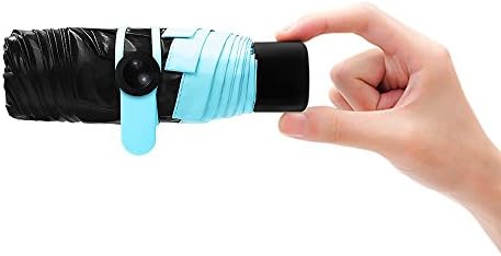 Mini pocket umbrella UV resistance and Water Repellency Portable Umbrella (Blue)