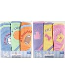 3-Pack Applique Hooded Towel - blue, one size