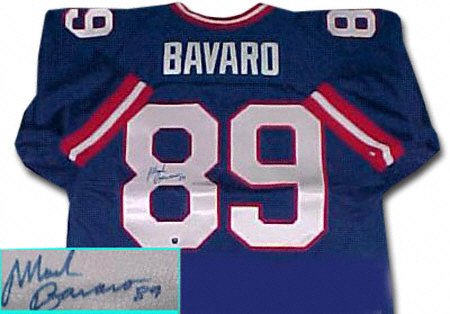Mark Bavaro New York Giants Autographed Throwback Blue Jersey