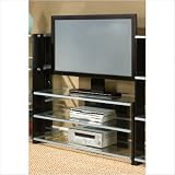 Aragon TV Stand in Black/Silver