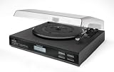 Telefunken T6M Plattenspieler (USB 2.0, SD-Kartenslot, Phono-Vorverst�rker, LED-Display) schwarz
