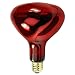 250 Watt - R40 - Ruby Red - Heat Lamp - 120 Volt - 5,000 Life Hours - Medium Base - Infrared Light Bulb - Halco 104044