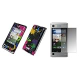 EMPIRE Paint Splatter Design Hard Case Cover + Screen Protector for Verizon ....