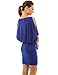 PattyBoutik Women's Cold Shoulder Batwing Blouson Dress