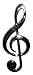 Silver G Clef Treble Clef Music Note Magnet