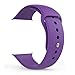Apple Watch Band,Teslasz Soft Silicone Replacement Sport Wristbands Straps for Apple Watch (Dark Purple 38 MM)