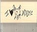 I Love Xolos Dogs Rubber Stamp - Wood Mounted