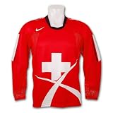 Nike - Team Switzerland IIHF 2008 Replica Red Hockey Jersey (Sublimated Logo)
