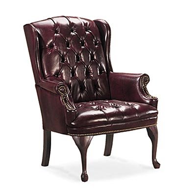 Office Guest Chairs on Traditional Guest Chair  Burgundy Vinyl    1 Each   Office Lighting