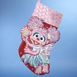 Kurt Adler SE7901 Sesame Street Abby Cadabby Printed Applique Stocking, 19-Inch