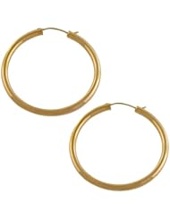14 Karat Pink Gold 3x38mm Tube Hoop Earrings