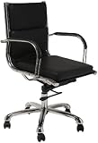 Kare 73874 B&uuml;rostuhl Relax Nappalon 98 x 57 x 59 cm schwarz Leder Metall PU