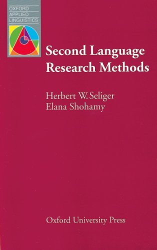 Oxford Applied Linguistics: Second Language Research Methods PB
