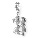 MELINA Charm Anhänger boy & girl Kuss Silber 925