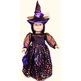 Witch Costume Fits American Girl Doll or 18 Inch Doll Clothes ~ Dress, Witch Hat, Bag **Halloween Costume!!!