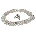 Sterling Silver Anklet Bracelet Toe Ring Pair 10 inches (anklts520)