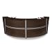 Marque Curved Double Reception Station Cherry/Silver Accents