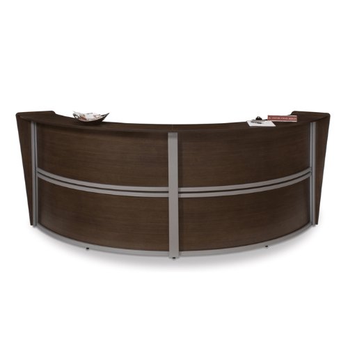 Marque Curved Double Reception Station Cherry