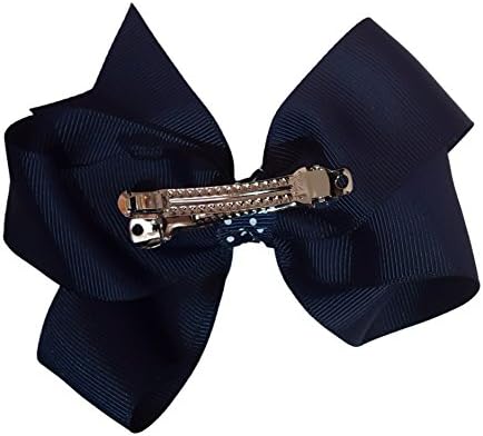 School Uniforms Girls Navy Polka Dot Bow