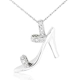 High Heel Diamond Pendant in 14k White Gold (GH/I1)