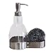 Soap Pump and Scrubby with Caddy - Clear/ Chrome